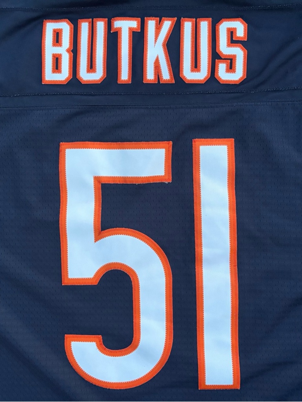 Vintage Reebok Chicago Bears Dick Butkus #51 NFL Jersey Size XL Navy Orange Sewn - Picture 5 of 6